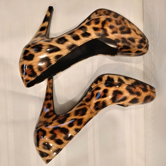 Leopard print patton leather heels - Picture 5 of 7